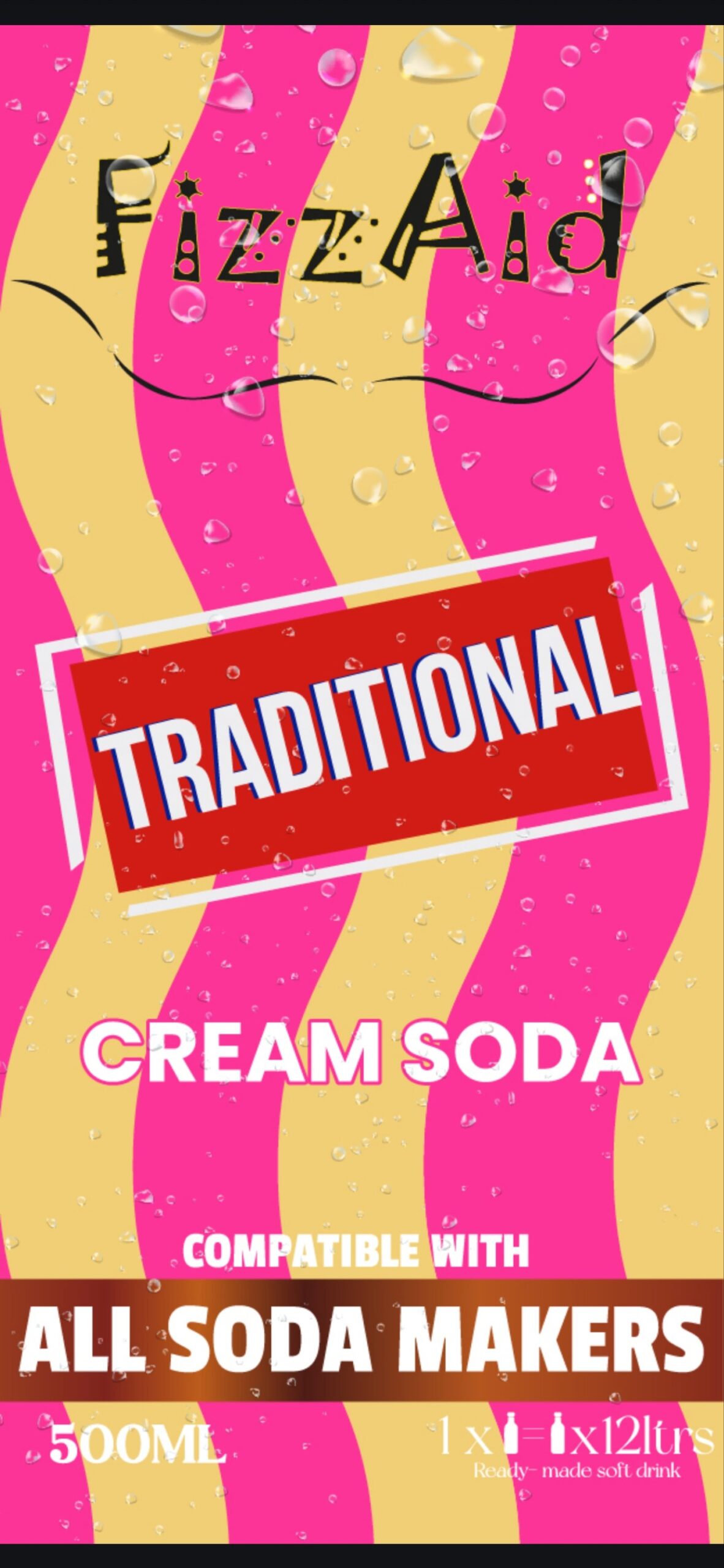 FizzAid Traditional Cream Soda Zero 12ltrs Copy