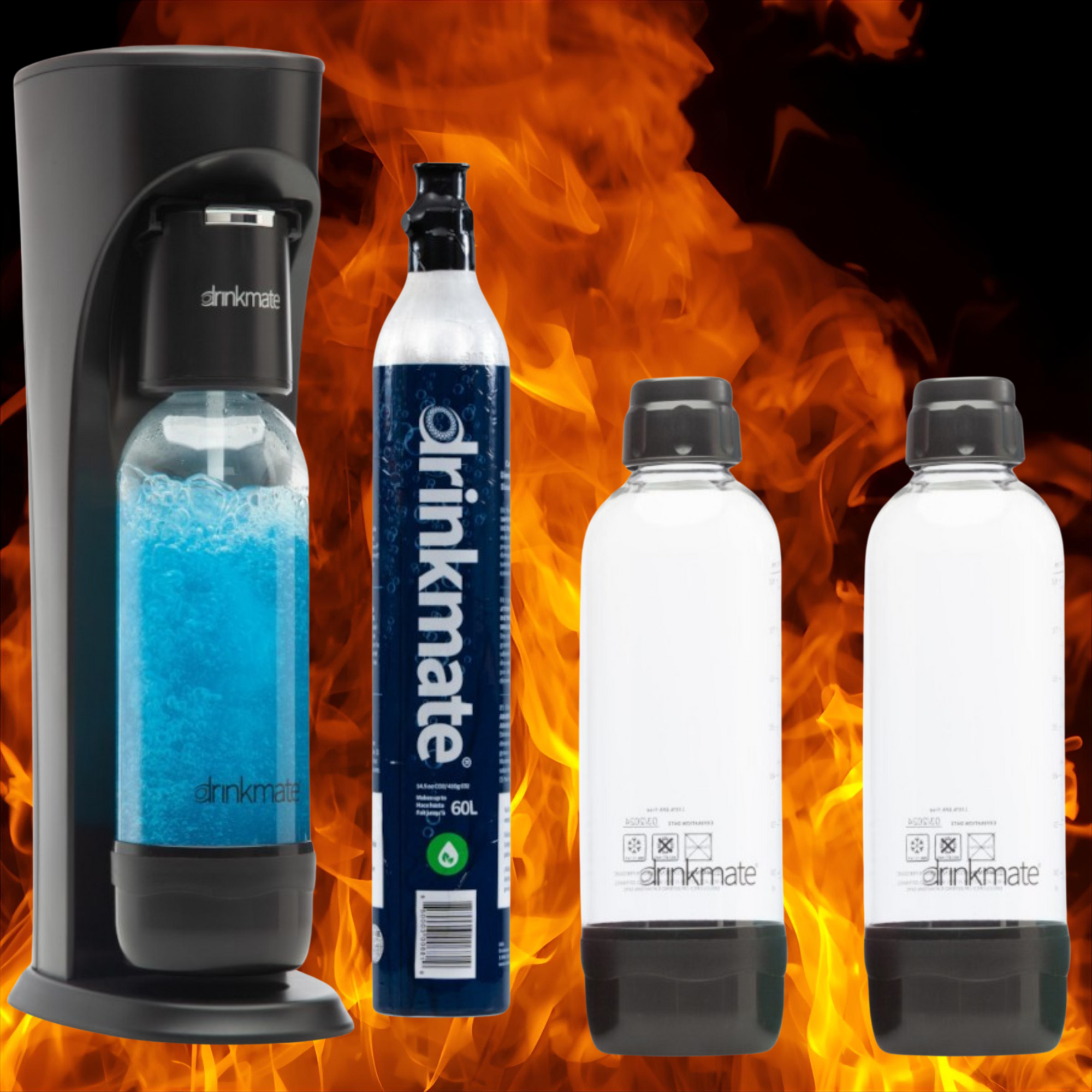 drinkmate sodastream black mega pack