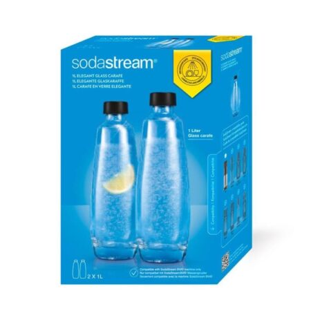SODASTREAM 1LTR GLASS BOTTLES TWIN PACK FOR SODASTREAM DUO