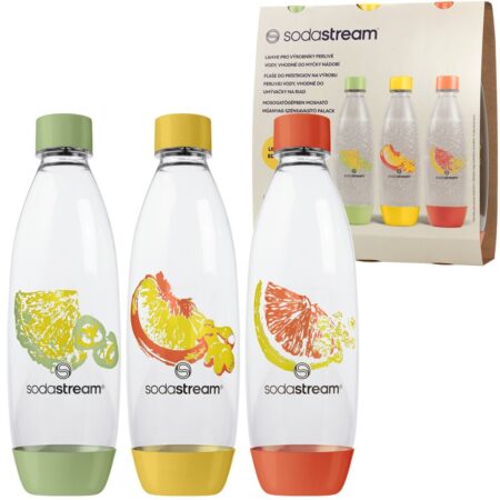 SODASTREAM 1LTR PET BOTTLES FRUIT LTD. EDITION TRIPLE PACK (Dishwasher Safe)